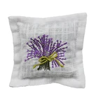 Hot selling purple air fresh embroidery linen lavender bag baby smell cotton scent sachet