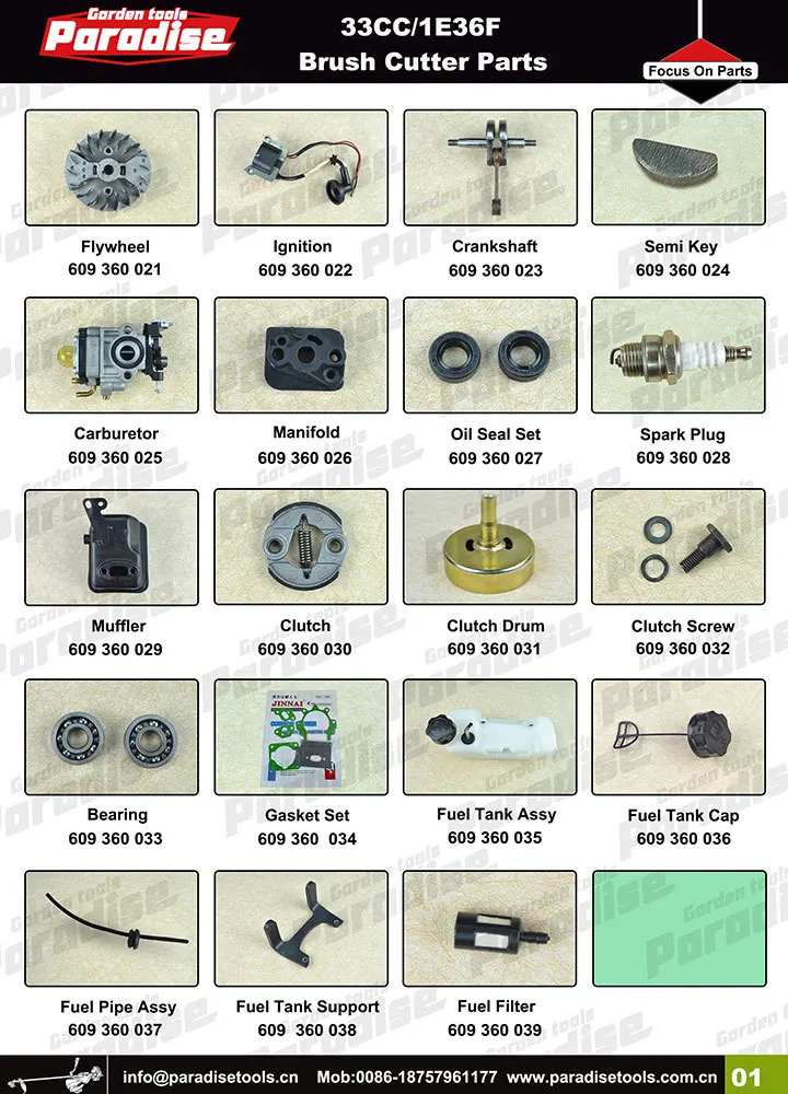 brush cutter carburetor parts