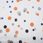 Wholesale circle 100% polyester silk chiffon fabric digital printed dots yoryu shiny lurex glitter fabric in stock