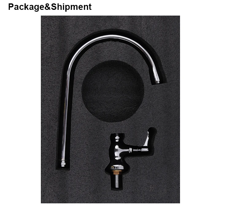 GuangDong Manufacture Deck Mounted  Single Handle Gooseneck Basin Taps Best Single Handle Kitchen Faucet
