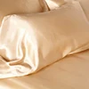 Home Textile Bed Sheet Solid Color 4pcs Quantity Silk Bedding Set