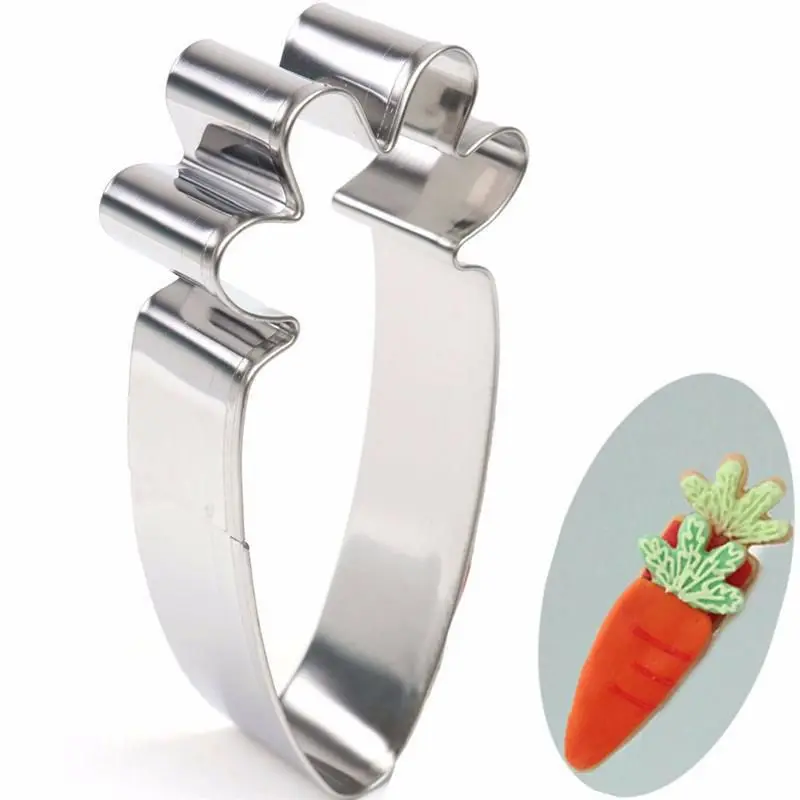 3PCS/Lot Rabbit Carrot Grass Cookie Cutter Set Stainless Steel Kids Favorite Party Supplies Fondant Decor Biscuit Cookie Cutters