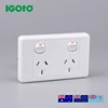 SAA approved 10A 250V electric wall switches and sockets double powerpoint for Australia new zealand and fiji market
