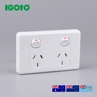 SAA approved 10A 250V electric wall switches and sockets double powerpoint for Australia new zealand and fiji market