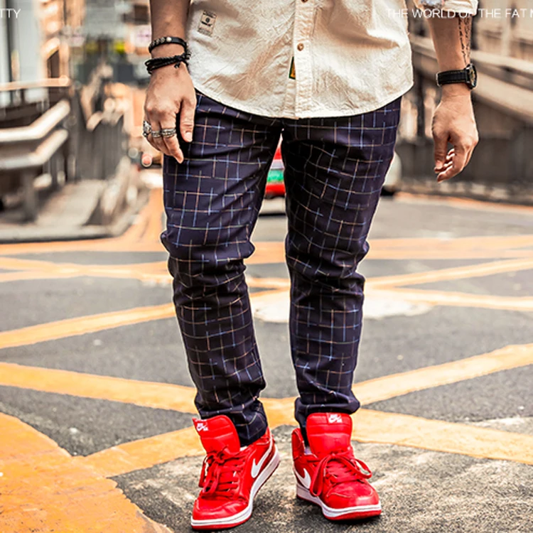 plaid jogger pants mens