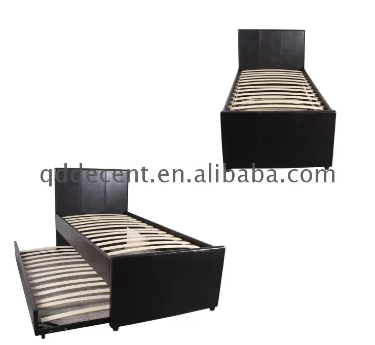 cheap wooden murphy faux leather bed with best service