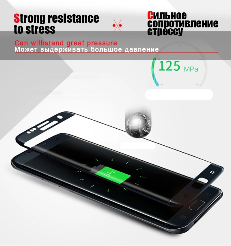 TOMKAS Glass For Samsung S7 Edge Screen Protector Film 3D Curved Edge Glass For Samsung Galaxy S7 Edge S6 Edge Screen Protector (2)