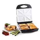4 Slices sandwich maker with handle and detachable plate for home use