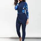 New design plus size women swimwear long sleeve swimwear muslim swimwear