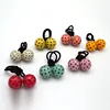 Newest Design Novelty Stylish Kids Hair Tie Polka Dot Candy Color Acrylic Material Girls Plastic Ball Hairband