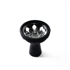 black arab silicone and glass shisha hookah bowl