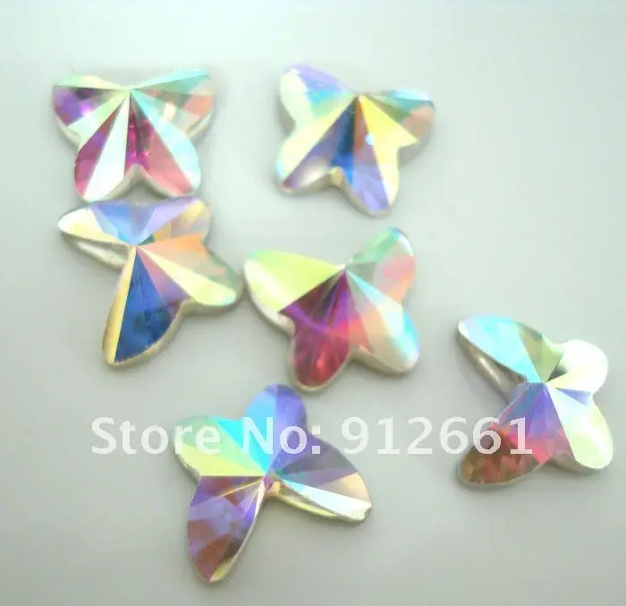 Crystal butterfly flat back AB color 12mm nail art accessory DIY component