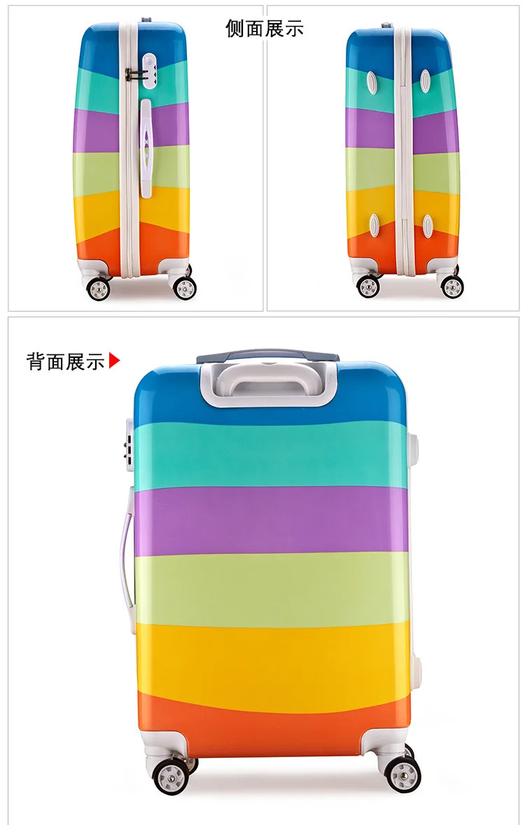 Cartoon Travel Rolling Luggage Spinner Wheels Kids Suitcase Carry On 20 24 Inch Business Airplane Trolley Luggage (22)