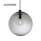 MARSDEN loft high power single LED smoke glass office hanging light
