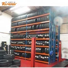 Powder coated steel beam type heavy duty tire storage rack for 4s store