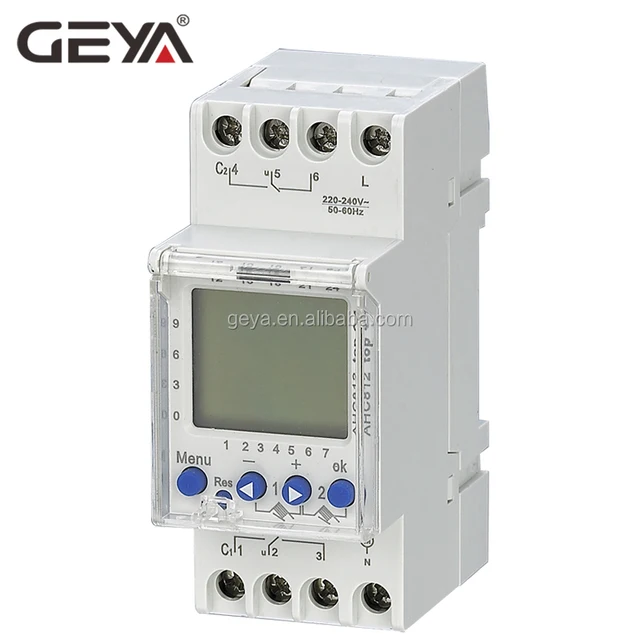 GEYA Latest design programmable lighting timer switch THC822 16A Timer