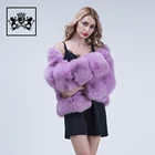 Janefur Fox fur Design plus size winter women fur coats wholesale