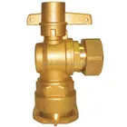 Coupling Connection Angle Brass Lockable Ball Valve
