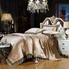 european royal style 100% cotton lace luxury jacquard wedding queen king size duvet cover bed sheet bedding set