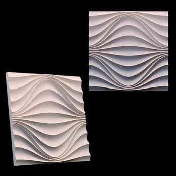 3d Wave Decorative Wall Tile Molds Concrete Plaster Mould Silicone