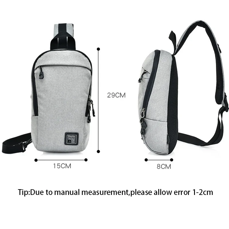 Men Women Anti Theft Backpack Canvas Headphone Hole Boys Crossbody Bag Single Shoulder Teenager Chest Bag Sac A Dos Homme BP0210 (5)