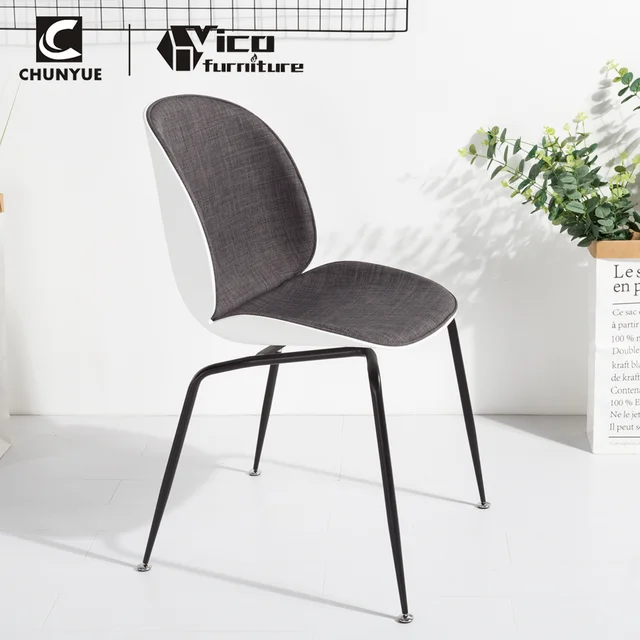 zhejiang anji foshan Korean style cheap fabric cover plastic base classic design modern four leg office chair