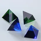 MH-JT0011 3d crystal pyramid glass pyramid paperweight