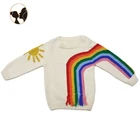 2018 latest baby boys rainbow long sleeve sweater children design kids clothes