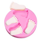 Little Feet Cake Mold Silicone Chocolate Pudding Soap Fondant Cake Molds Baking Tool For Your Baby