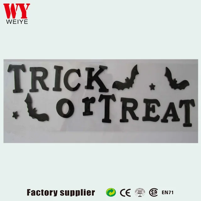 happy halloween pumpkin window decal gel sticker custom window