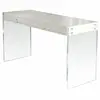 Study Room Writing Desk Reading Table With White Drawers Lucite Office Table