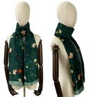 2019 Fashion design silk scarf custom satin women's shawl