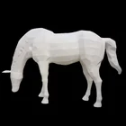 Fiberglass animal statue molds mosaic life size resin white horse for sale