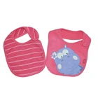 Wholesale Cute Food Grade Baby Bib Soft Baby Bib With Openning Food /Cartoon Printed/buckle