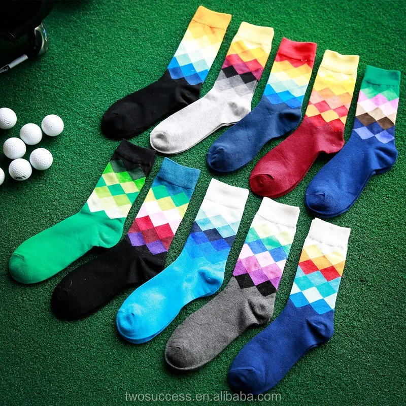Fashion Men's Changing Colors Tube Socks Custom Cotton Sport Sock