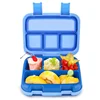 Lunch Box Kids Boys Bento Box BPA-Free Toddler School Lunch Container Spoon Compartments Leak Proof Durable Microwave Safe