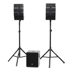 High quality OEM 400W professional portable powered wireless bluetooth audio plastic cabinet sound box speaker