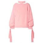 Slit Flared Cuffs Lace Sleeve Top Latest Fashion Design Women Blouse