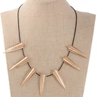 Cattle leather necklaces wholesale, custom alloy necklace