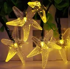 Lights Light Decoration Holiday Decorations 20ft 30 LED Fairy Decorative Christmas Lighting Starfish Solar String Lights