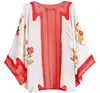 Floral Print Tops Open Shirt Style Kimono Cardigan
