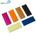 CSF01 trangile custom logo leather small folding eye reading glasses case sunglasses