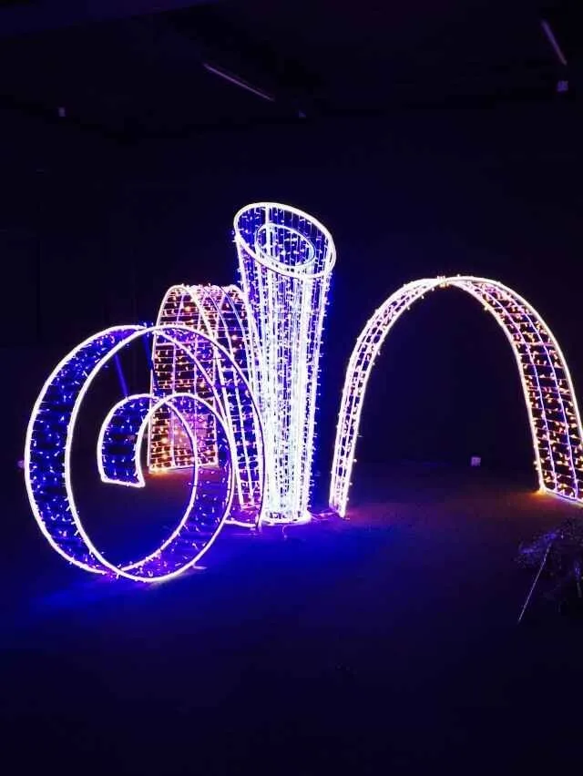 Outdoor Led Arch Motif Lights Led Christmas Cross Motif Light Street