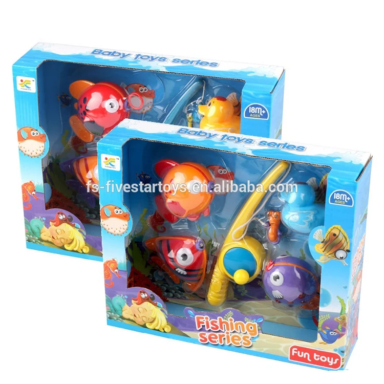 cheap funny fish toy summer play set fishing game plastic game