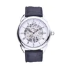 Custom design mechanical wristwatches automatic skeleton mens watches