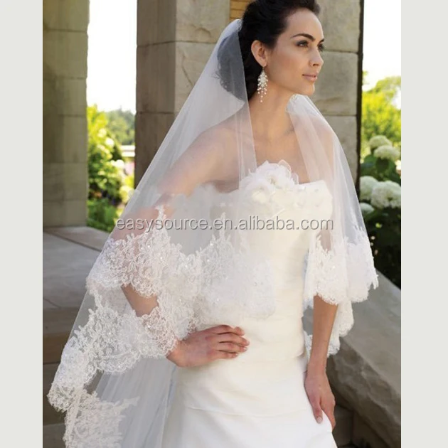 cathedral length veil photo