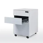 Drawer Cabinet Small White Office Metal 3 Drawer Mobile Pedestal File Cabinet
