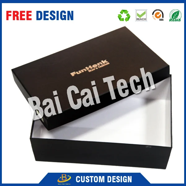 price good apparence custom cardboard paper black shoe box for