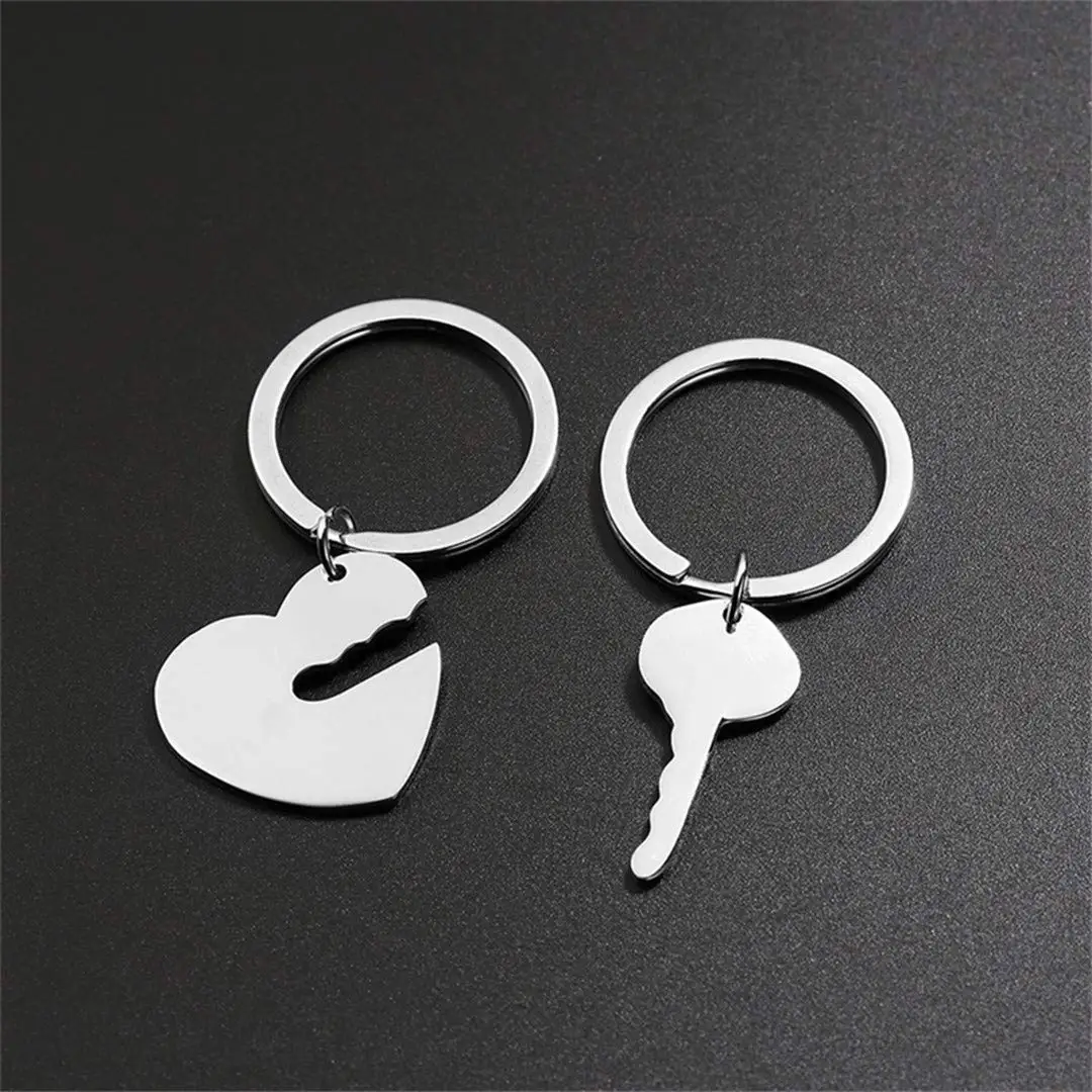 you hold the key to my heart forever initial keyring set unisex