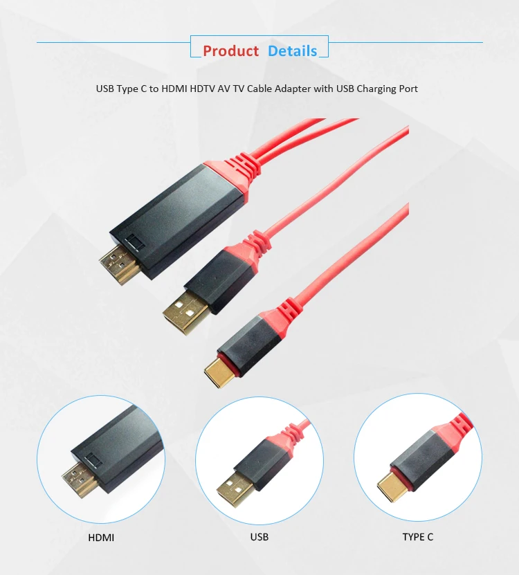 Type c usb type-c to hdmi adapter cable - ANKUX.COM